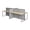 Natural Elm, variant on Easy Office 60W 4 Person Desk with 45H Panels in White - Engineered Wood