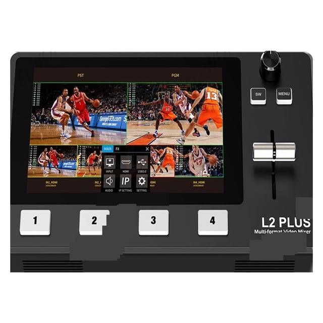 L2 PLUS 5.5 LCD Touch Screen Chroma Key And LOGO Overlay Multi-camera Video Switcher For Wedding Character Interview ,Fast and Stable Transmission