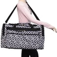 thumbnail image 3 of World Traveler 22-inch Travel Duffel Bag - Black White Greek Key, 3 of 5