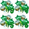 thumbnail image 2 of Kit de globos de dinosaurios para niños, globos de aluminio con forma de estrella y número de dinosaurio, ideal para decorar fiestas en la jungla, juguetes, 2 of 5
