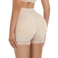 thumbnail image 4 of BIMEI Women Butt Lifter Panties Padded Shapewear Hip Enhancer Pads Shorts Underwear Tummy Control Boyshorts,Beige,4XL, 4 of 5