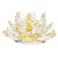 thumbnail image 2 of Rongfmy Crystal Lotus Flower Ornament Home Wedding Table Decor Yellow, 2 of 7