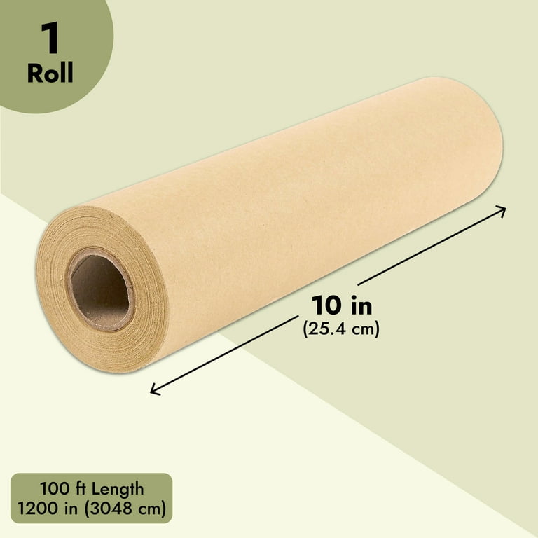 Kraft Paper Roll 10 x 1200 In, Plain Brown Shipping Paper for Gift  Wrapping, Packing, DIY Crafts, Bulletin Board Easel (100 Feet)