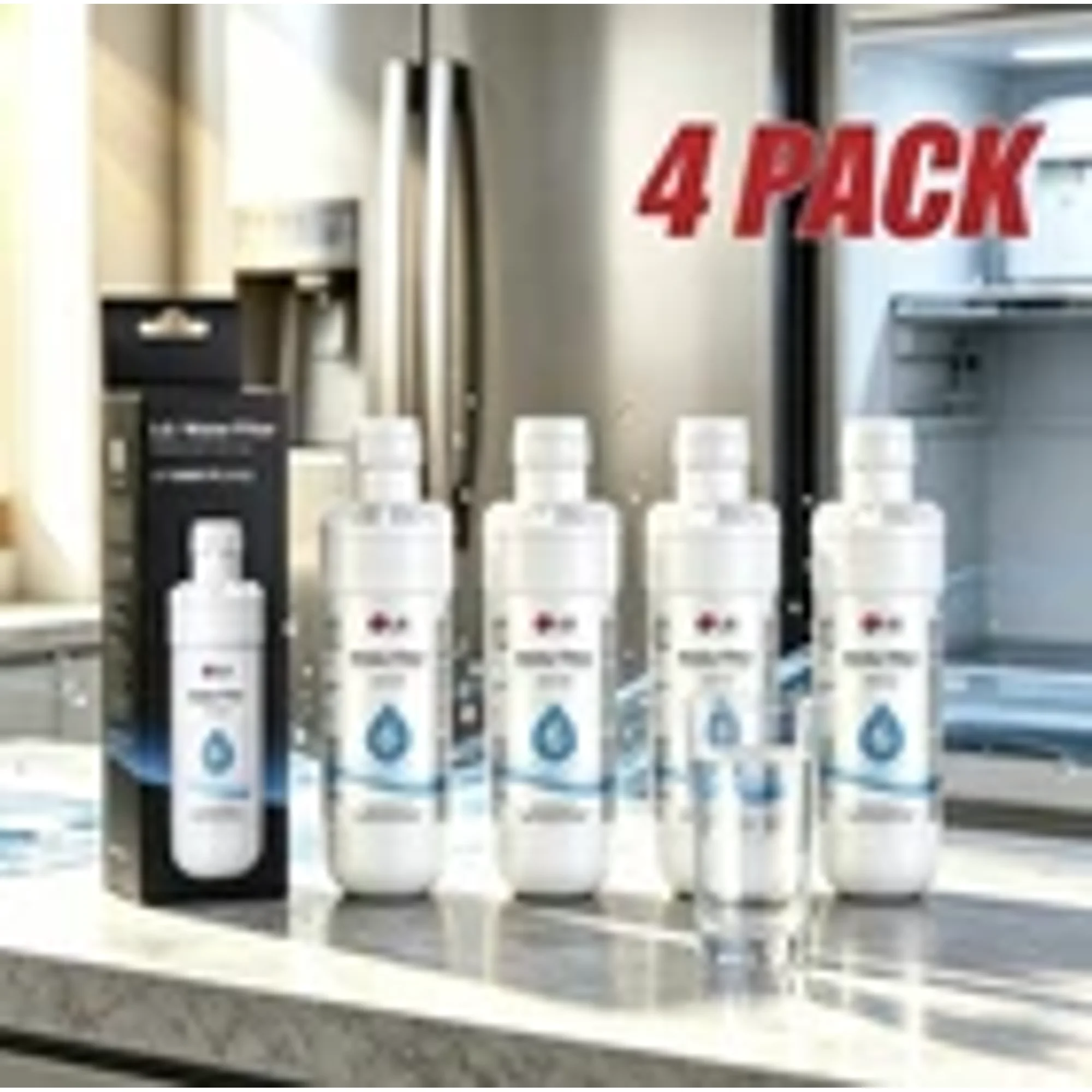 4Pack Replacement Fridge Refrigerator Ice Water Filter LG LT1000P ADQ747935