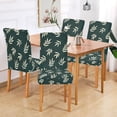 thumbnail image 2 of Yayeee 2 Pack Dining Chair Covers Stretch Parson Chairs Slipcovers Seat Protector, Beige Leaves, 2 of 6