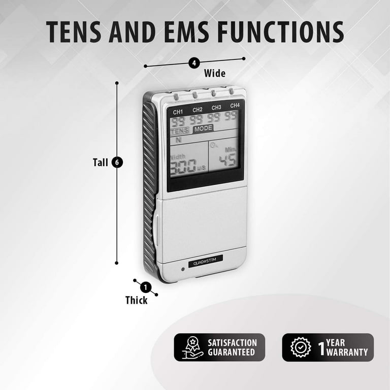 Quad Stim Plus Electro Muscle Stimulator - TENS / EMS Combo Unit