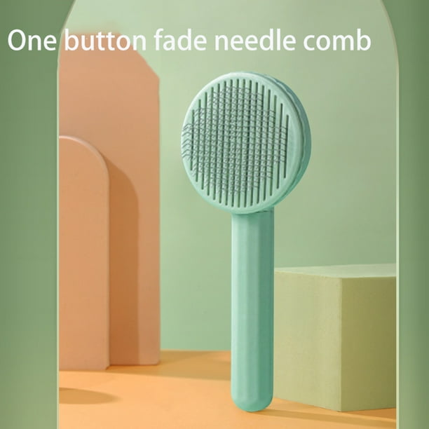 Peine para el cuidado del cabello, cepillo para el pelo, limpieza para gatos, suministros para mascotas (verde) Ndcxsfigh Para estrenar