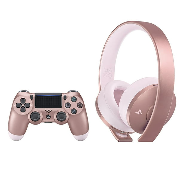 Rose Gold PlayStation 4 Headset and DUALSHOCK 4 Controller Bundle, Sony