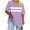 Purple, variant on Womens Plus Size Summer Shirts Casual V-Neck Short Sleeve Tops Loose Daily Work Sports Vacation T Shirts