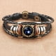 thumbnail image 1 of Pulseras para mujer, regalos para mujer, pulsera de 12 constelaciones, pulsera de cuerda de cuero, pulsera de cuerda tejida a mano para hombre y mujer, pulsera de cadena punk., 1 of 2