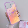 thumbnail image 6 of case for iPhone 13 Pro Max Case, Laser Glitter Bling Clear Mirror Case with Cute Heart Pattern, Hard PC + Soft TPU Anti Scratch Shockproof Case for Women Girls Back Cover(Pink), 6 of 14