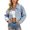 Light Blue, variant on Denim Jacket for Women Ripped Tassel Lapel Button Down Long Sleeve Outerwear Casual Lightweight Fall Coat