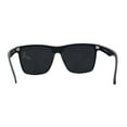 thumbnail image 4 of Mens Polarized Oversize Sport Horn Rim Rectangular Sunglasses Matte Black Solid Black, 4 of 4