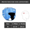 thumbnail image 5 of Kruzak MMA Boxing Sparring Head Guard for Head Protection Unisex Martial Arts Taekwondo Karate Training Headgear - Blue - Small/Medium, 5 of 5