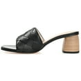 thumbnail image 2 of Journee Signature Womens Genuine Leather Kellee Slip On Stacked Heel Open Square Toe Sandals, 2 of 8