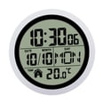 thumbnail image 3 of Reloj de ducha digital con indicador de fecha y temperatura interior, reloj de pared pequeño para cocina Plata, 3 of 8