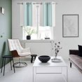 thumbnail image 4 of Teal Aqua Stripes Kitchen Curtains Small Short 39 Inch Length, Minimalist Abstract Vertical Lines Grommet Top Bedroom Living Room Curtains, Light Filtering Cafe Curtain Drapes 2 Panels Set 55''x39'', 4 of 9