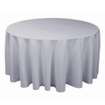 thumbnail image 1 of 1pcs Polyester Round Tablecloth Whiteblackredbluegold Solid Table Cloth High-quality Gift compatible Wedding Birthday Party Table Cover Home Decor, 1 of 5