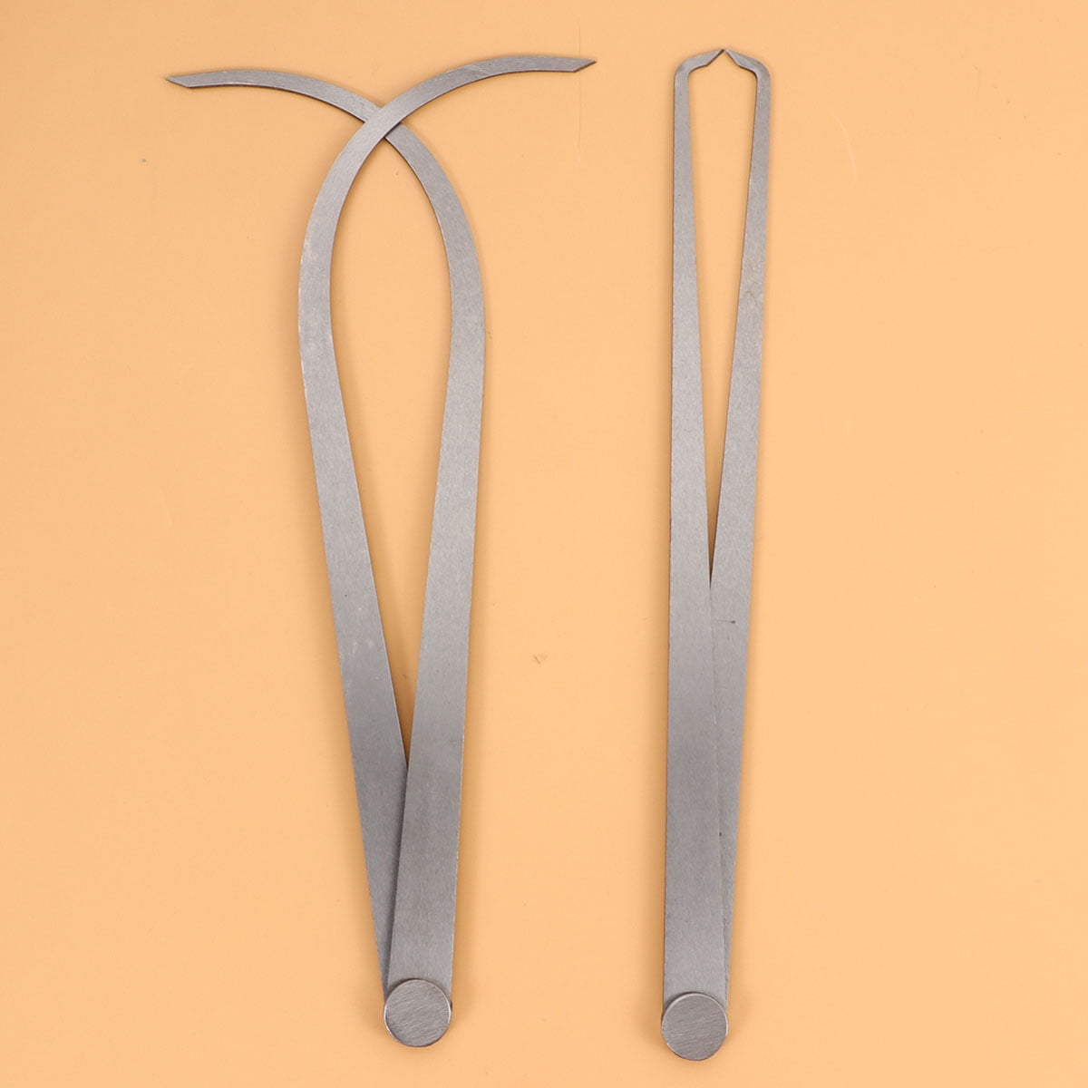 BEADCEST 2Pcs Plated Silver Measuring Caliper Set for Inside and Outside Diameter Measurement Durable Rust Resistant