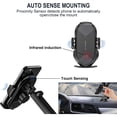 thumbnail image 3 of Soporte inalámbrico para cargador de coche, carga rápida Qi de 15 W, soporte con sujeción automática, montaje en rejilla de ventilación/salpicadero, compatible con iPhone/Samsung, 3 of 6