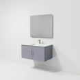 thumbnail image 6 of Geneva 36 in. W Dark Grey Vanity, White Quartz Top, Faucet Set, and 36 in. LED Mirror, 6 of 11