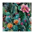 thumbnail image 4 of WYYP Cactus Flowers Leaves Square Tablecloth Waterproof 100% Polyester Fiber 46*46, 4 of 8
