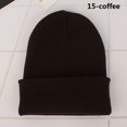 thumbnail image 1 of Beanie Winter for Women Men Boys Girls Crochet Skullies Hat Solid Color Unisex Autumn Knitted Beanies Cap Wild Accessories coffee Head 45-60cm, 1 of 6