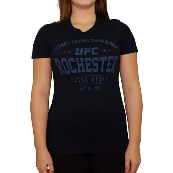 UFC Womens Rochester Fight Night Graphic T-Shirt, Blue, Medium