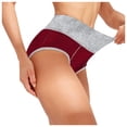 thumbnail image 3 of WZXFASHION Women Solid Color Patchwork Briefs Panties Underwear Knickers Bikini Underpants Intimates Multicolor L, 3 of 9