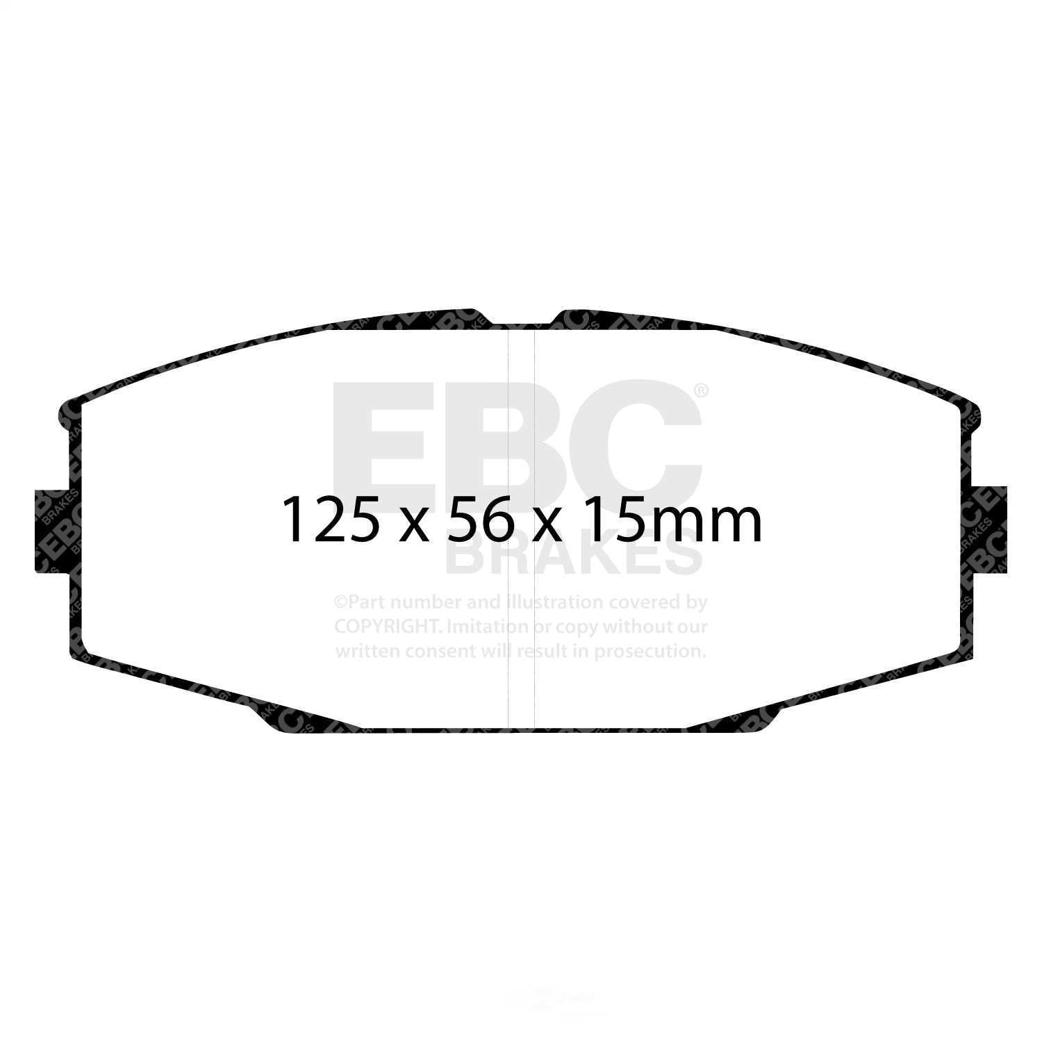 EBC Brakes Redstuff Premium Fast Street Pad For All Engine Sizes Fits select: 1986-1992 TOYOTA SUPRA