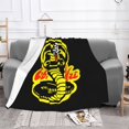 thumbnail image 3 of Manta de franela súper suave Cobra Kai tamaño Queen para cama, manta acogedora, para cama, sofá, sillón, viajes, camping, manta de 60 x 80 pulgadas, 3 of 8