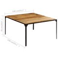 thumbnail image 4 of vidaXL Dining Table 140x140x76 cm Solid Mango Wood, 4 of 5