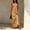 Khaki, variant on Women's Halter Keyhole Maxi Dress, Empire Waist Gathered Bust, Sleeveless Vacation Outfit, Summer Dress for Women Light Blue XS