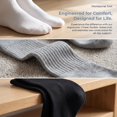 thumbnail image 6 of Stcellnmex 6 Pairs Loose Fit Ankle Socks Multicolor Breathable Non Binding Stretch Socks for Comfort, 6 of 6