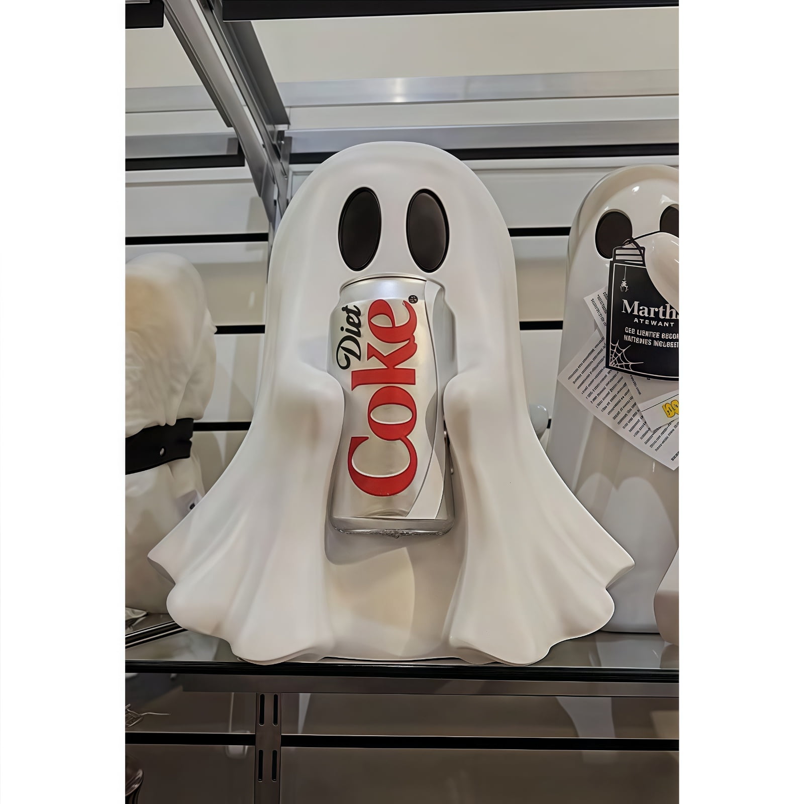 Halloween Cute Ghost Ghost Holding Coke, 5.9 '' Cute Ghost Drink Holder Coke, Spooky Beverage Holder Figurine, Halloween Decorations For Tabletop, Party Decor & Office & Desk Display Hallow