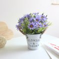 thumbnail image 4 of Cheers 1Pc Artificial Flower Daisy Metal Pot Bonsai Stage Garden Wedding Party Decor, 4 of 7