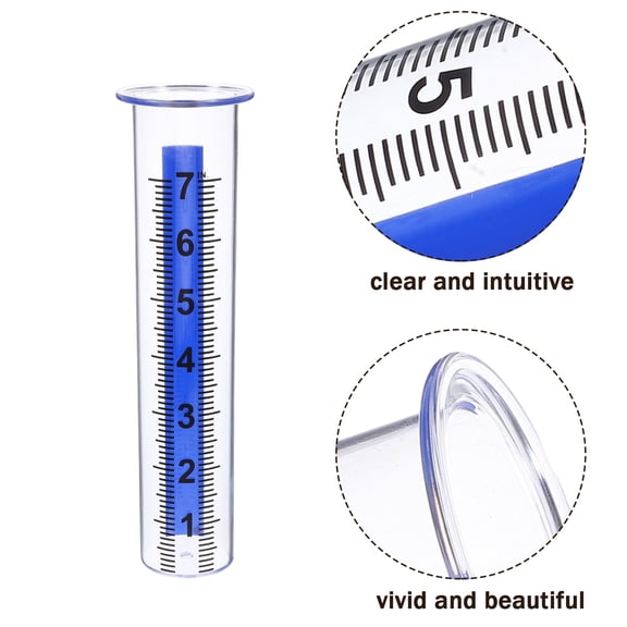 DRAFIDEEP 2-Pack Plastic Rain Gauge Replacement Tubes for Precise Outdoor Garden and Lawn Rainfall Measurement