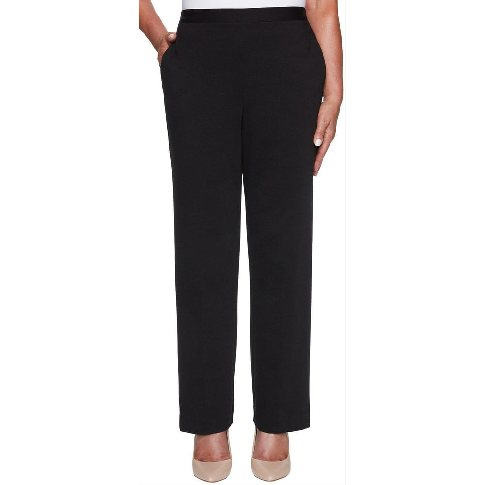 Alfred Dunner - Alfred Dunner Womens Ponte Solid Pull-On Pants ...