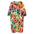 thumbnail image 4 of Fruit Loops Sleepshirts For Sleeping Travels Loose Sleepdress Pajama Dress Soft Nightdress Sleepwear, 4 of 7