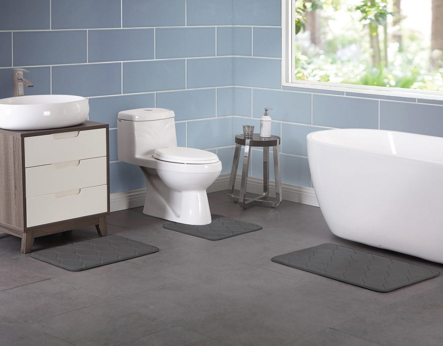 HomeTrends Memory Foam 3-Piece Bath Rug Set