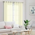 thumbnail image 6 of XUEYU Sheer Curtains 72 Inch Long, Window Curtain Panels, Rod Pocket Voile Sheer Panel Drapes, Light Filtering for Bedroom, Living Room, Yard, 2 Panels, 52" W x 72" L, Yellow, 6 of 7