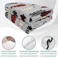 thumbnail image 4 of Quilts Full Size Bedding Set, Gray Christmas Lightweight Quilted Comforter, Xmas Trees Snowflakes Winter Rustic Soft Reversible Bedspread Coverlet with Pillow Covers for All Season, 78" x 90", 4 of 9