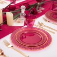 thumbnail image 4 of Ciaell 150 Pcs Assiettes en Plastique Transparentes Rouges - Ensemble d'Assiettes Jetables Rouges et Dorées Comprenant 50 Assiettes, 25 Fourchettes, 25 Couteaux, 25 Cuillères, 25 Tasses pour Mariage & Fête & Noël, 4 of 8