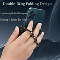 thumbnail image 3 of Dual-Ring Three-Finger Back Clip Holder with 360° Rotation, Ergonomic,Magnetic Foldable Holder and Universal Stand for All Smartphones, 3 of 8