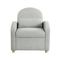 thumbnail image 2 of Serta Thornton Modern Convertible Chair with Twin Size Sleeper, Light Gray Chenille Fabric, 2 of 15