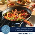 thumbnail image 6 of Rachael Ray 14" Hard-Anodized Non-Stick Frying Pan/Fry Pan/Skillet with Helper Handle, Grey with Orange Handle, 6 of 10