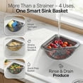 thumbnail image 4 of Magnetic Triangle Sink Strainer, Magnetic Corner Sink Strainer, Basket with Twist-Open Bottom, Sinks Corner Strainer for Food Scraps, Kitchen Accessory for Cooking, No-Drill Mount (1PC), 4 of 8