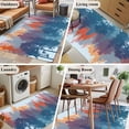 thumbnail image 5 of Boho Forest Silhouette Area Rugs 3'x5', Washable Small Throw Rugs for Living Room Bedroom, Retro Abstract Forest Trees Blue Indoor Outdoor Rug Non-Slip Low Pile Carpet Runner Reversible Floor Mats, 5 of 8