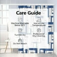 thumbnail image 6 of Boho Shower Curtain Geometrical Fabric Shower Curtain for Bathroom Blue Grey Geometry Lines Textured Waterproof Shower Curtain Set with Hooks 48x72 inches, 6 of 6