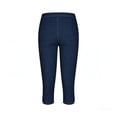 thumbnail image 6 of Denim Capris for Women Stretch Pull on Plus Size Elastic Waist Trendy Pants Leggings 2026 Casual Summer Capri Pants Dark Blue XL, 6 of 8